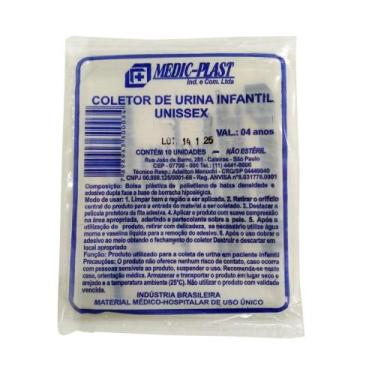Imagem de Coletor de Urina Infantil Unissex Medic - Pacote com 10 Unidades - Med