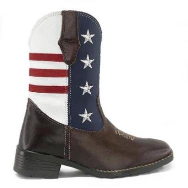 Imagem de Bota Texana Infantil Country Couro Confortável Rodeio-Unissex