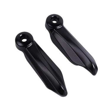 Imagem de QccHieUs 2x Protetores de Mão para Guidão de Motocicleta com Controles Deslizantes Fácil de Instalar Kit de Protetor de Mão em Liga de Alumínio para Motocross, Preto