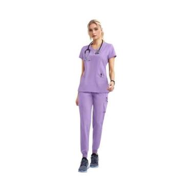 Imagem de Conjunto De Uniforme Médico Para Mulheres, Scrubs De Enfermeira, Roupa