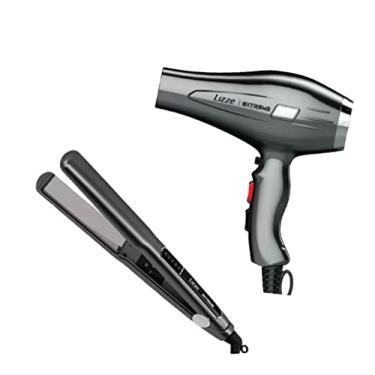 Imagem de Kit Prancha + Secador de Cabelo Profissional - Extreme Lizze Voltagem:110V