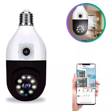 Imagem de Câmera Lâmpada Dupla Lente Wifi Para Monitoramento - Relet