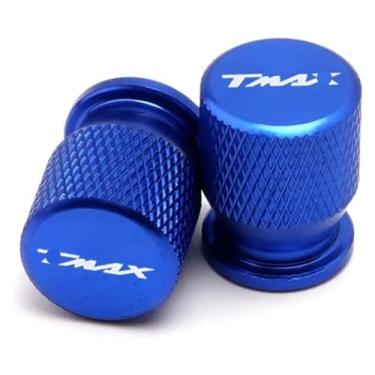 Imagem de Tampas de haste de válvula de pneu de roda capas herméticas compatíveis com T-Max 500 TMAX 500 560 TMax 530 (Bule)