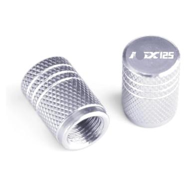 Imagem de Tampas de haste de válvula de pneu de roda CNC capas herméticas para motocicleta compatível com MSX125 MSX125Grom MSX125SF MSX 125Grom 125 125SF (2 peças prata)