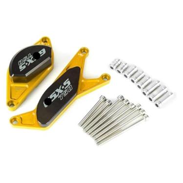 Imagem de BYYINGSUS Protetor deslizante de quadro de colisão do motor compatível com S&uzuki GSX-S750 GSXS750 GSX-S 750 GSX S750 (Amarelo)