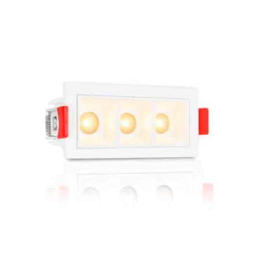 Imagem de Spot Mini Downlight Triplo Embutir Micro Sala Jantar Bet90