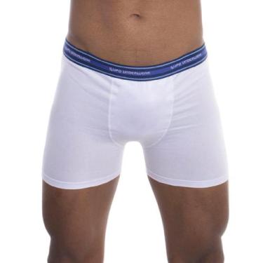 Imagem de Kit Com 2 Cuecas Boxer Em Algodão Masculino Lupo, M, Branco, Marinho