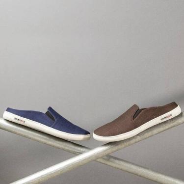 Imagem de Mule Slip On Urban Casual Café Com Carteira + Cinto - Rosa Helena, 43