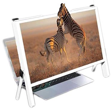 Imagem de Amplificador de telemóvel fino ZQDL lupas de leitura suporte de lupa de ecrã para computador portátil, amplificador de ecrã universal de 21 polegadas, medidor de ecrã de computador