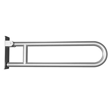 Imagem de AKALNNB Trilhos de apoio para corrimão, barras de apoio dobráveis para banheiro, barra de apoio de banheiro, corrimão de segurança dobrável suspensa montada na parede, suporte de banheiro, trilho