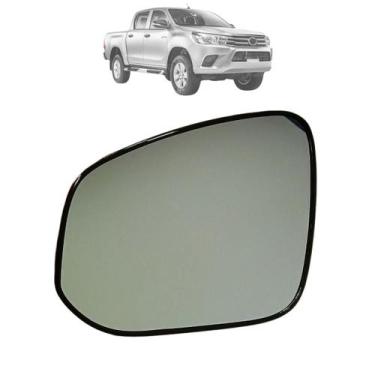 Imagem de Espelho Lente Retrovisor + Base Toyota Hilux 2016 Até 2023 - METAGAL, 
