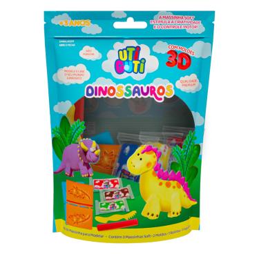 Imagem de Massinha DINOSSAUROS com formas 3D UTIGUTI - Canson