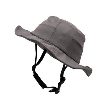 Imagem de YIJU Capacete de bicicleta, boné adulto, elegante, proteção solar, chapéu tipo pesca, para mulheres, unissex, ciclismo, equitação, Gray L