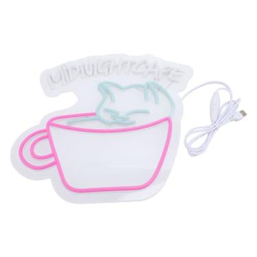 Imagem de Hyuduo Sinal de Néon do Diodo Emissor de Luz do café, Luz de Parede Ajustável Brilho Acrílico, Decoração Atraente para Cafeteria e café