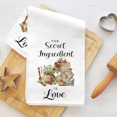 Imagem de Toalhas de cozinha country, panos de prato de decoração de utensílios, toalha de chá de flor absorvente de país presentes para moda fazenda cozinha decoração de casa, presentes para chefs, mãe, amiga