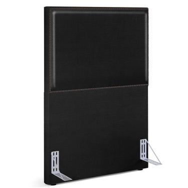 Imagem de Cabeceira Box Solteiro 100 Cm Facto Preto Metalizado