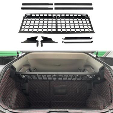 Imagem de 2019-2024 para Toyota RAV4 Molle Panel Modular Storage Panel System Organizadores de porta-malas Suporte de carga Suporte de bagagem, kit de prateleira, acessórios para carro, 1 conjunto (com barra