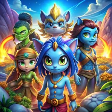 Imagem de Adesivo de Parede Anime Monstros Fofinhos Decoração Infantil para Quarto e Sala 30x30cm