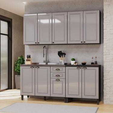 Imagem de Cozinha Americana Modulada 4 Peças Balcão sem Tampo Paris - Indekes