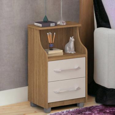 Imagem de Mesa De Cabeceira Topázio Freijó/off White - Vitamov