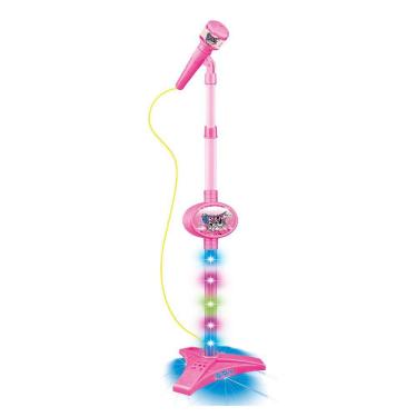 Imagem de Microfone Pedestal Rosa Rock Show Dmt5898 Dm Toys