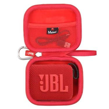 Imagem de Mchoi Estojo rígido de armazenamento para JBL Go 4 – Alto-falante Bluetooth ultraportátil (vermelho, capa para JBL GO 4)