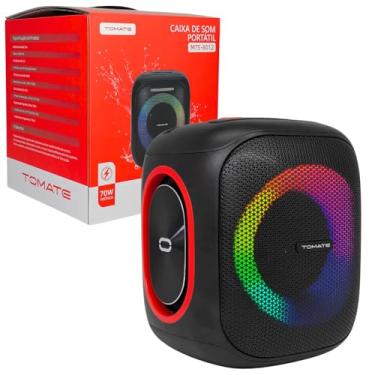 Imagem de Caixa de Som Portátil 70W Bluetooth, Bateria 6000mAh (até 8h) Função TWS para Emparelhamento Duplo, Som Imersivo e Graves Potentes com Entradas USB, AUX, TF Card