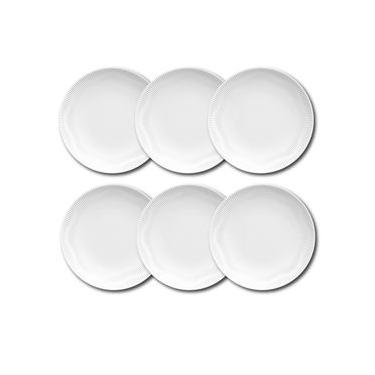 Imagem de Conjunto de Pratos de Sobremesa Germer Shell em Porcelana 20,5 cm – 6 Peças