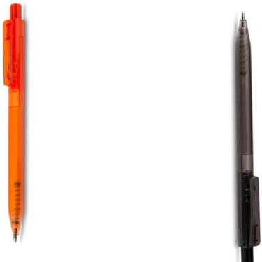 Imagem de Caneta Esferográfica Retrátil Azul, Plástico, 0.5mm, Ambidestra, 1 Unidade design moderno (Laranja e Preto 2)