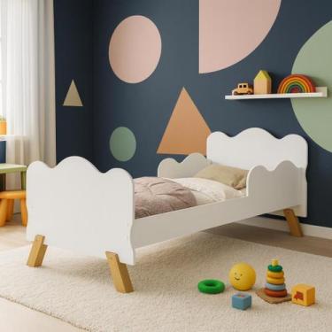 Imagem de Cama Infantil com Proteção Lateral Contra Quedas e Estrutura Resistent