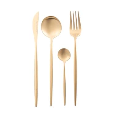 Imagem de Faqueiro Constantinne 24 pecas em aco inox cor dourada