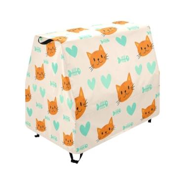 Imagem de Qilmy Cartoon Orange Cats Kids Water Table Cover, Duty Waterproof Patio Table Covers for Outdoor Toddler Splash Tables, UV Resistant & Dustproof Play Table Protector, Cover Only