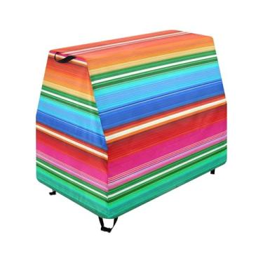 Imagem de Qilmy Mexican Stripe Kids Water Table Cover, Duty Waterproof Patio Table Covers for Outdoor Toddler Splash Tables, UV Resistant & Dustproof Play Table Protector, Cover Only