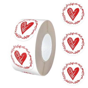 Imagem de 500Pcs Red Heart Stickers Roll Valentines Decorations Circle Decals for Cards Gift Cute Love Hearts Labels Stickers for Envelopes 1.38IN Winter Christmas Gift Tags Decor for Envelope Seal