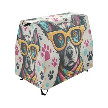 Imagem de Qilmy Colorful Dog Kids Water Table Cover, Duty Waterproof Patio Table Covers for Outdoor Toddler Splash Tables, UV Resistant & Dustproof Play Table Protector, Cover Only