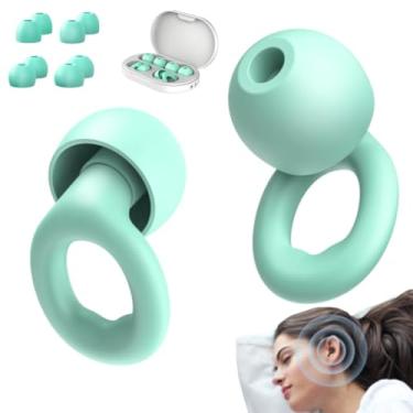 Imagem de NWX Protetor Auricular para Dormir| Abafador de Ruídos em Silicone Confortável | Tampão de Ouvido Reutilizável Anti Ronco para Sono Profundo Protetor Auricular Antirruído (Verde, média)
