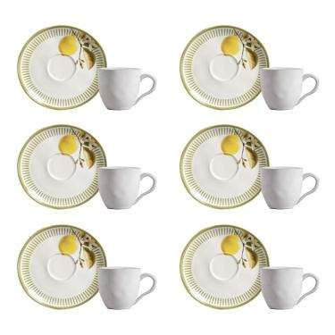 Imagem de Conjunto De Xícara De Cafezinho Com Pires 06 Peças Bio Lemon Porto Brasil