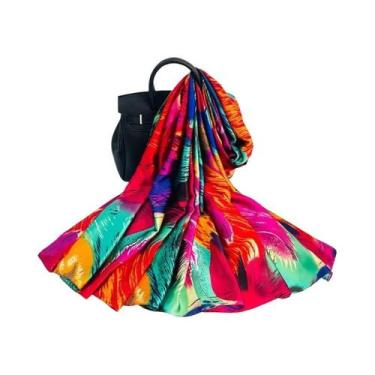 Imagem de Lenço de primavera feminino design de luxo material de poliéster lenço