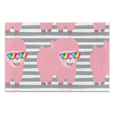 Imagem de Quebra-cabeça fofo rosa alpaca arco-íris legal 1000 peças para adultos decoração de arte animal personalizado difícil jogo de quebra-cabeça presentes, 75 x 40 centímetros