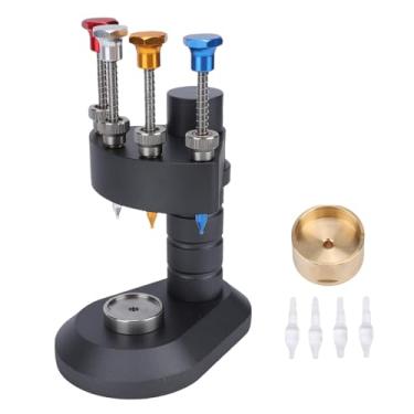 Imagem de Diydeg Ferramenta de Ajuste Manual de Relógio, Prensa Manual de Relógio Automático de 4 Pinos, Kit de Reparo de Agulhas de Pressão Com 4 Pontas de Agulha e 1 Base de Movimento