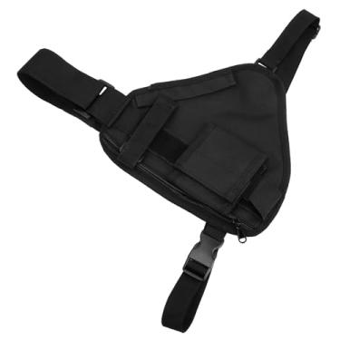 Imagem de Irfora Bolsa de Peito Walkie Talkie, Bolsa de Colete Portátil Preta Com Alça Ajustável para Bateria de Reserva, Telefone Celular, Cartões e Dinheiro, Adequada para Esportes de Caça,