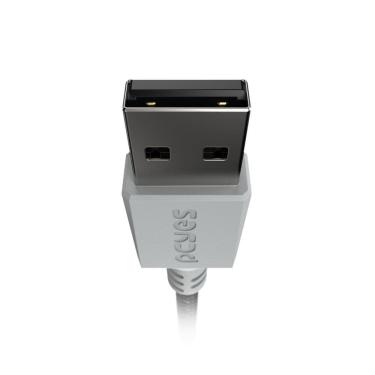 Imagem de Cabo USB a 2.0  Macho P/ USB TIPO-C - Conec. Cinza - P/ PS5 - 3M - NYLON - CBPY03C