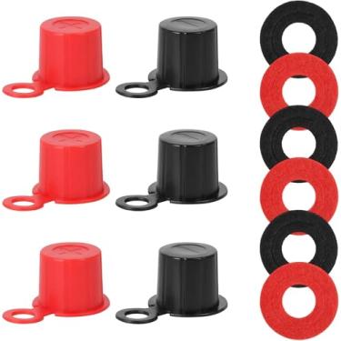 Imagem de Tampa do terminal da bateria, 10 peças, tampa superior do poste da bateria do carro com calço protetor isolador do terminal da bateria do veículo para automóvel, RV e barco