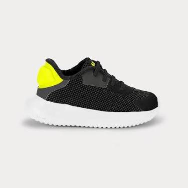 Imagem de Tênis Infantil Bibi Flash Preto com Amarelo-Masculino