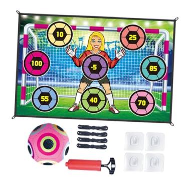 Imagem de simhoa Jogo de Futebol com Tapete e Bola - Acessórios Esportivos para Arremesso ao Alvo - Ideal para Festas e Festas na Praia, Style D