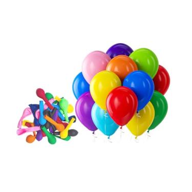 Imagem de Bezente Balões de látex arco-íris sortidos – Pacote com 150 balões de hélio multicoloridos de 12,7 cm para aniversário, chá de bebê, casamento, decorações de festa arco-íris