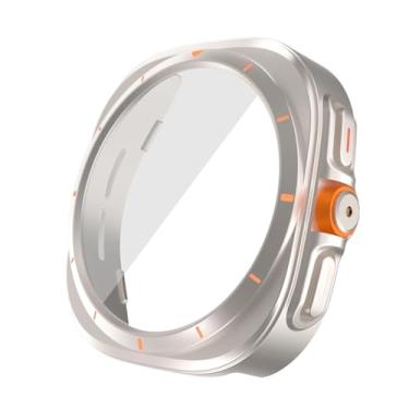 Imagem de AHGDDA Atualize para capa Ultra para Samsung Galaxy Watch 7 6 40 mm 44 mm Mudança para Galaxy Watch Ultra 47 mm protetor de tela de vidro temperado (Starlight, Watch 6 40mm)