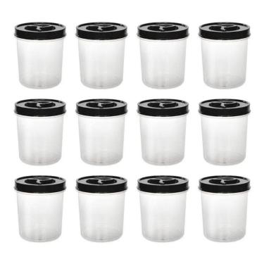 Imagem de 2X Kit 12 Peças Pote Porta Alimento Tampa Rosca 500Ml Freebp