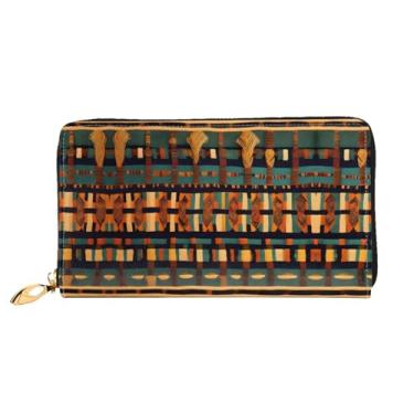 Imagem de XLLingL Carteiras de cartão de crédito impressas, bolsas longas de couro femininas, carteiras com zíper, carteira de viagem simples