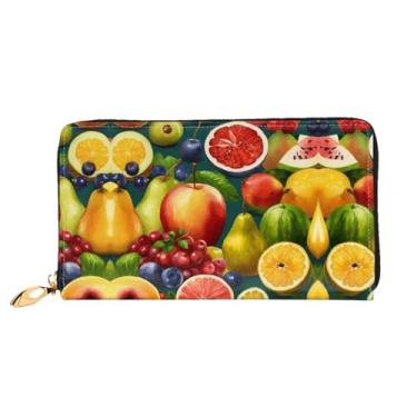 Imagem de XLLingL Carteiras de cartão de crédito impressas, bolsas longas de couro femininas, carteiras com zíper, carteira de viagem simples